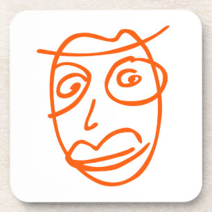 Naive artistic illustration coaster