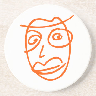 Naive artistic illustration coaster