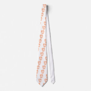 Naive artistic illustration tie
