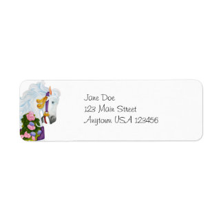 Najira Carousel Horse Label Return Address Label