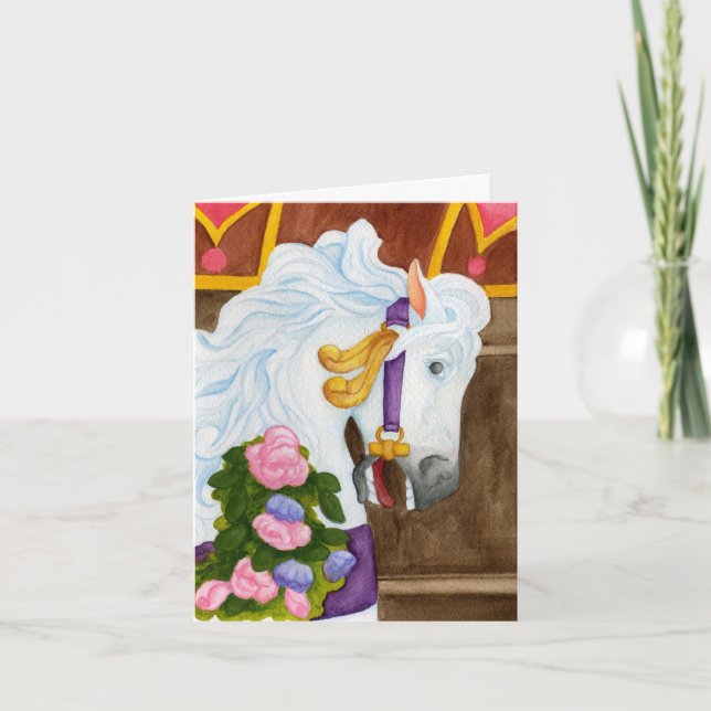Najira Carousel Horse Note Card (Front)