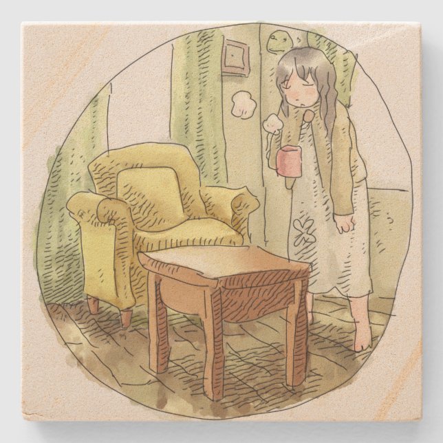 Najirou Sayaka Stone Coaster (Front)