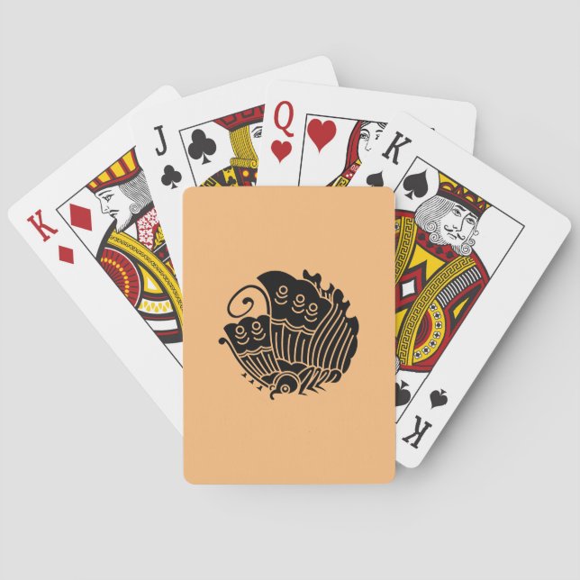 Nakamura Kichiemon Commendation Shield Playing Cards (Back)