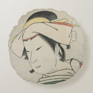 Nakamura Noshio II as Tonase, 1795 Round Cushion