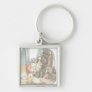 Nakanai an illustration of a woman dancing in a key ring