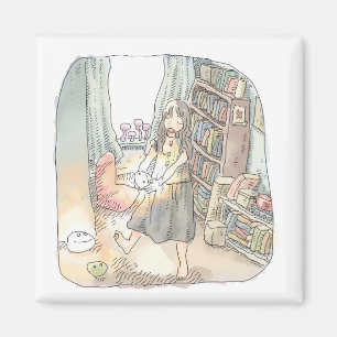 Nakanai an illustration of a woman dancing in a magnet