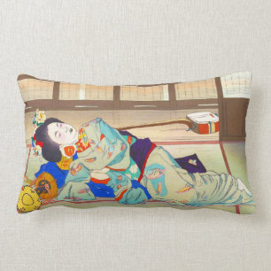 Nakazawa Hiromitsu Inn at Gion japan japanese lady Lumbar Cushion