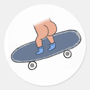 Naked Deck Classic Round Sticker