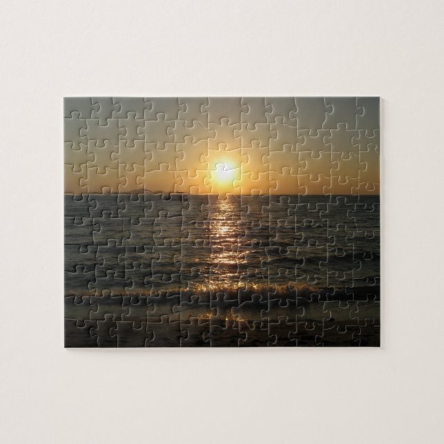 Naklua Beach Sunset .. Pattaya, Chonburi, Thailand Jigsaw Puzzle (Horizontal)