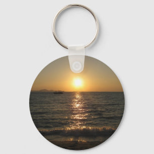 Naklua Beach Sunset .. Pattaya, Chonburi, Thailand Key Ring