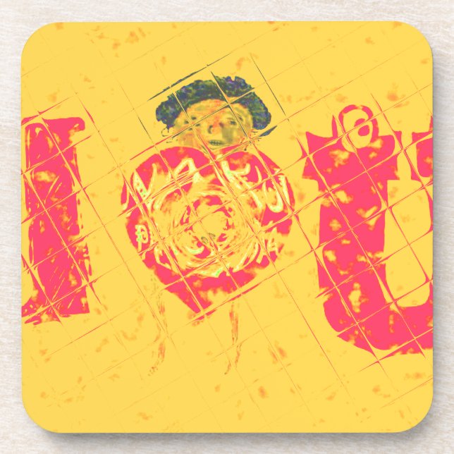 Nakupenda - I Love U Swahili Word Text Meaning Art Coaster (Front)