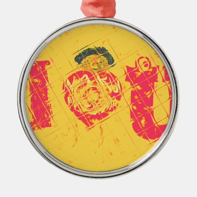 Nakupenda - I Love U Swahili Word Text Meaning Art Metal Ornament (Front)