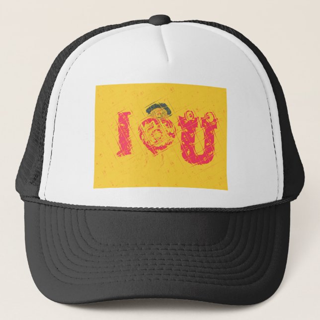 Nakupenda - I Love U Swahili Word Text Meaning Art Trucker Hat (Front)
