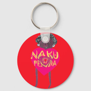 Nakupenda Love Art – Swahili Heart Design Key Ring