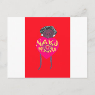 Nakupenda Love Art – Swahili Heart Design Postcard