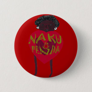  Nakupenda Sana Art Print  Swahili Design 6 Cm Round Badge