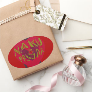 Nakupenda Sana Art Print  Swahili Design Oval Sticker