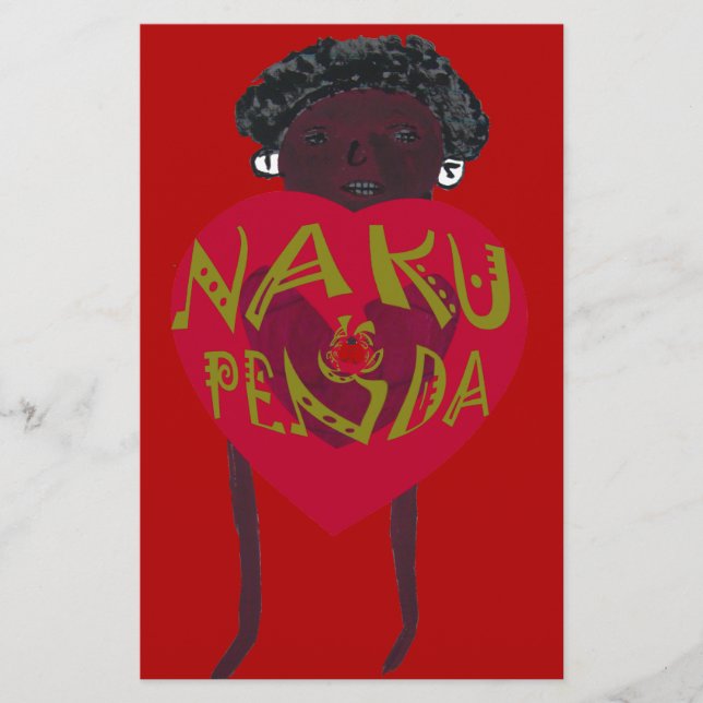  Nakupenda Sana Art Print  Swahili Design Stationery (Front)