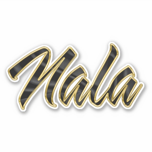 Nala black gold lettering sticker (Front)