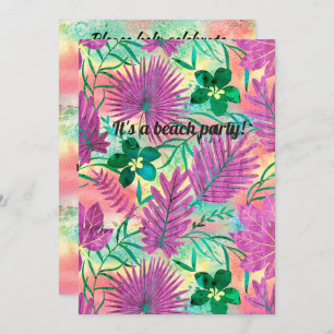 Nalani Hawaiian Tropical Garden Fuchsia Invitation