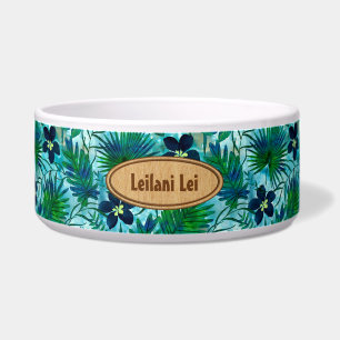Nalani Hawaiian Tropical Garden Monogram Teal