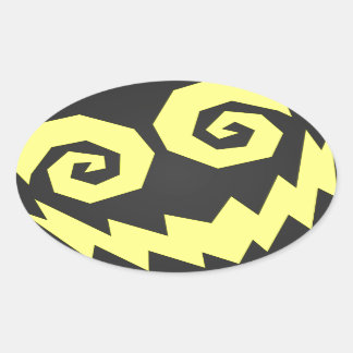 NALGames Insane In The Face Black + Yellow Oval Sticker