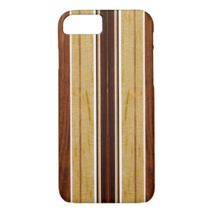 Nalu Hou Faux Koa Wood Surfboard iPhone 8/7 Case
