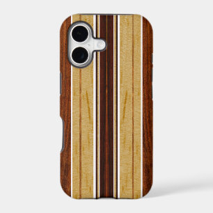 Nalu Hou Faux Koa Wood Surfboard iPhone 5 Cases