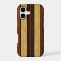 Nalu Hou Faux Koa Wood Surfboard iPhone 5 Cases