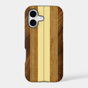 Nalu Mua Faux Koa Wood Surfboard iPhone 5 Cases