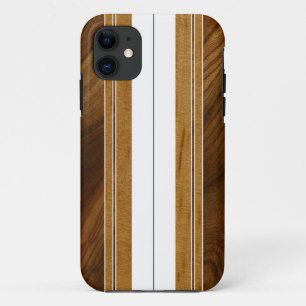Nalu Mua Faux Koa Wood Surfboard iPhone 5 Cases
