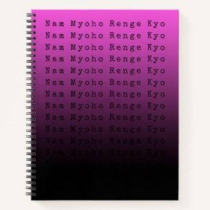 Nam Myoho Renge Kyo Black Purple Gradient Notebook