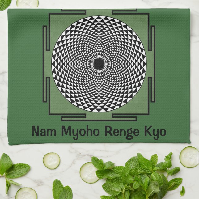 Nam Myoho Renge Kyo chant Tea Towel (Folded)