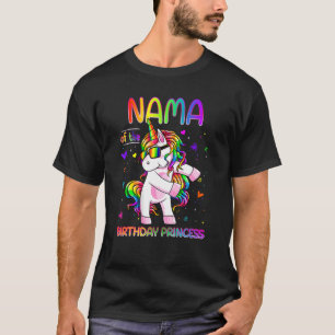 Nama Of The Birthday Princess Girl Flossing Unicor T-Shirt