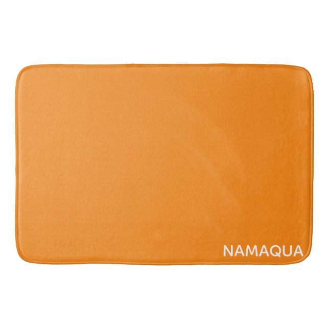 Namaqua orange color name bath mat (Front)