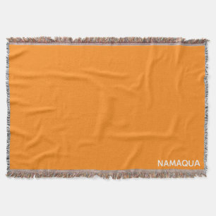 Namaqua orange color name throw blanket