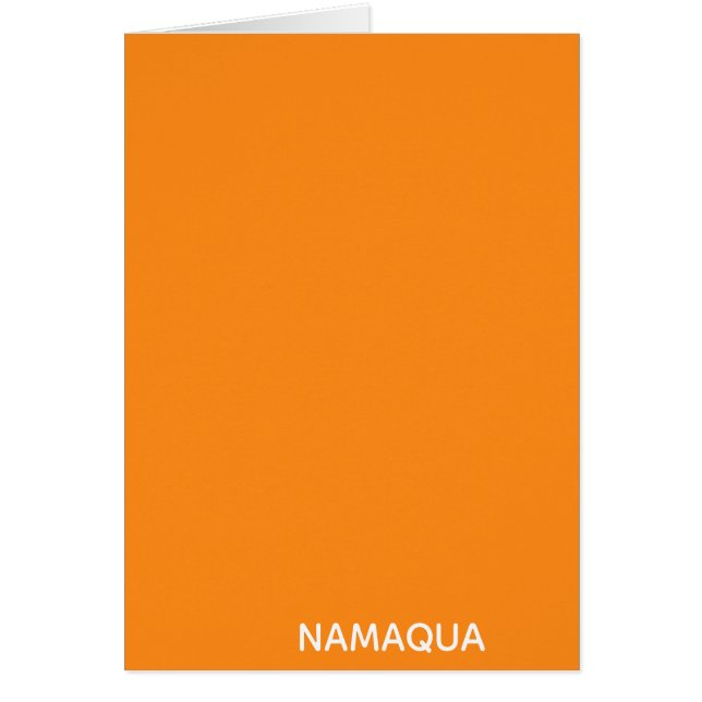Namaqua orange colour name (Front)