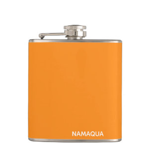 Namaqua orange colour name hip flask