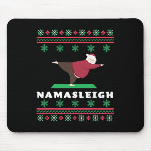 Namasleigh Santa Doing Yoga  Mouse Pad