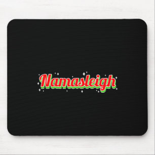 Namasleigh Santa Yoga Pose Snow Christmas Meditati Mouse Pad