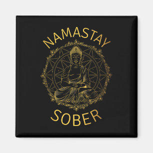 Namastay Sober Buddha Recovery Yoga Meditation Sob Magnet