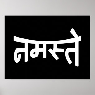 Namaste (नमस्ते) - Devanagari Script Poster