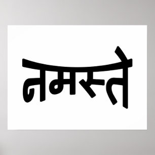 Namaste (नमस्ते) - Devanagari Script Poster