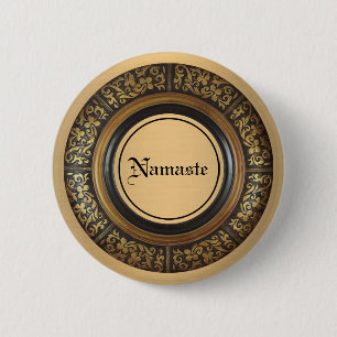 Namaste 6 Cm Round Badge