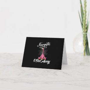 Namaste 6 Feet Away Flamingo Yoga Teachers Social Thank You Card