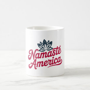 Namaste America Patriotic Yoga Coffee Mug
