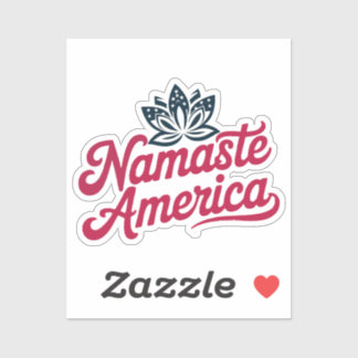Namaste America Vinyl Yoga Sticker