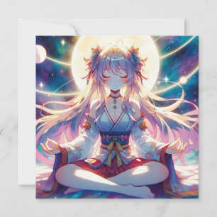 Namaste Anime Girl Meditating