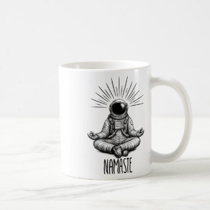 Namaste Astronaut Yoga Meditation Space Yoga Pose Coffee Mug