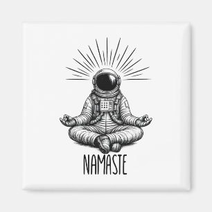 Namaste Astronaut Yoga Meditation Space Yoga Pose  Magnet